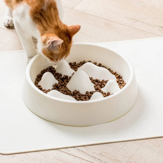 Pet Slow Feeder Bowl for Dogs and Cats with Anti-Gulp Design PP Material