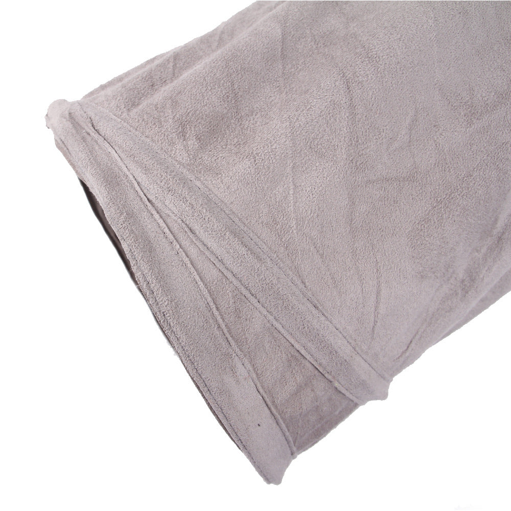 Foldable Cat Tunnel Toy Suede S-Shape Interactive Play Tunnel for Indoor Cats