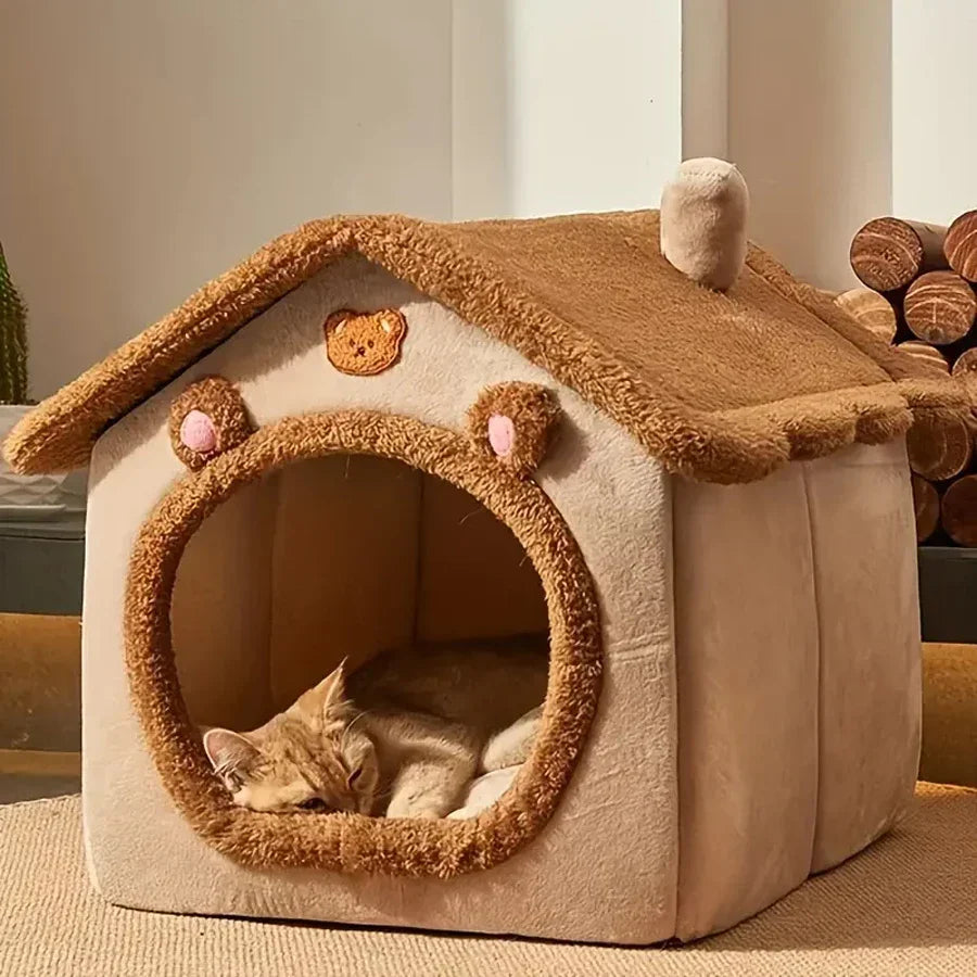 Brown CozyFold Pet Retreat